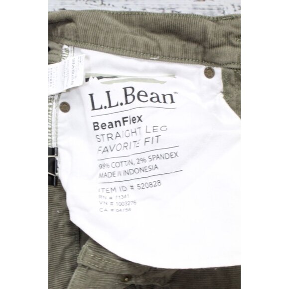 LL Bean BeanFlex Five Pocket Corduroy Pants Mid Rise Straight Leg 6 Reg - Picture 9 of 12
